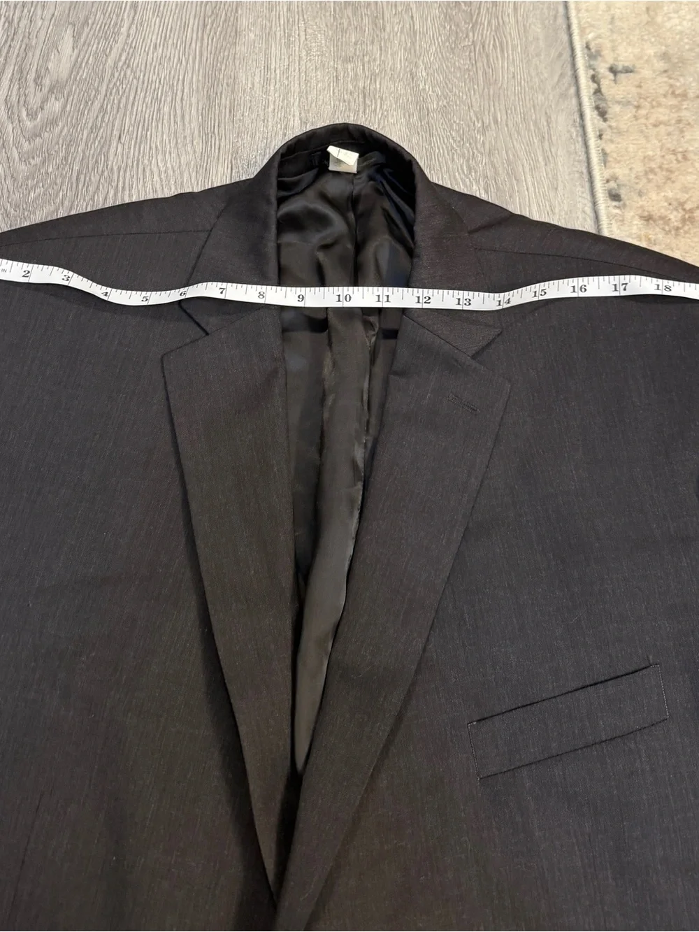 Ralph Lauren Suit Jacket 50R CharGray Wool Vtg 90s 2 Pc Green Label 45x26 Cuffed